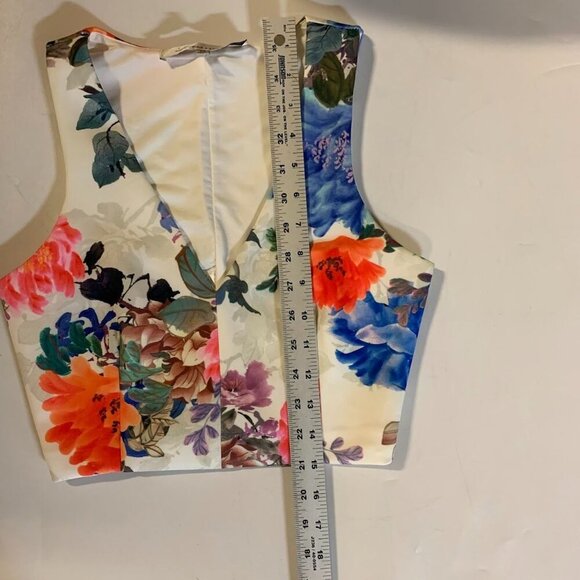 Lovers + Friends Women's 2 Piece V Neck‎ Sleeveless Floral Dress Set Size XS/S - Picture 11 of 15